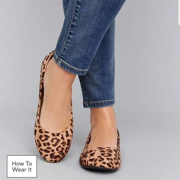 Shoes - ** LAST 1 LEFT ** Leopard print slip on flats